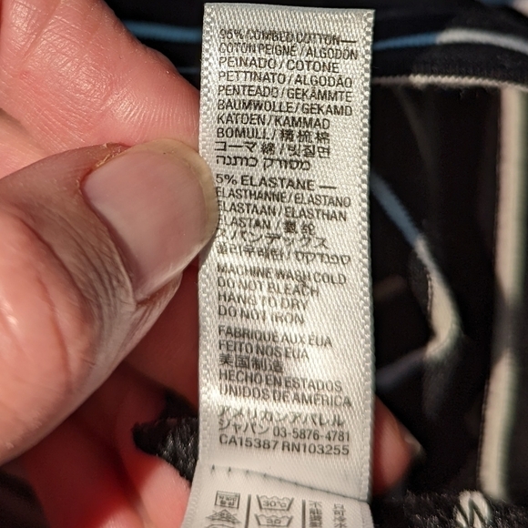 AMERICAN APPAREL striped sleeveless turtleneck tank top xs - Picture 3 of 8